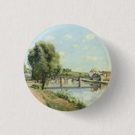 Le Pont Du Chemin De Fer Camille Pissarro Button