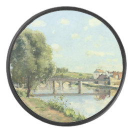Le Pont Du Chemin De Fer Camille Pissarro Eishockey Puck