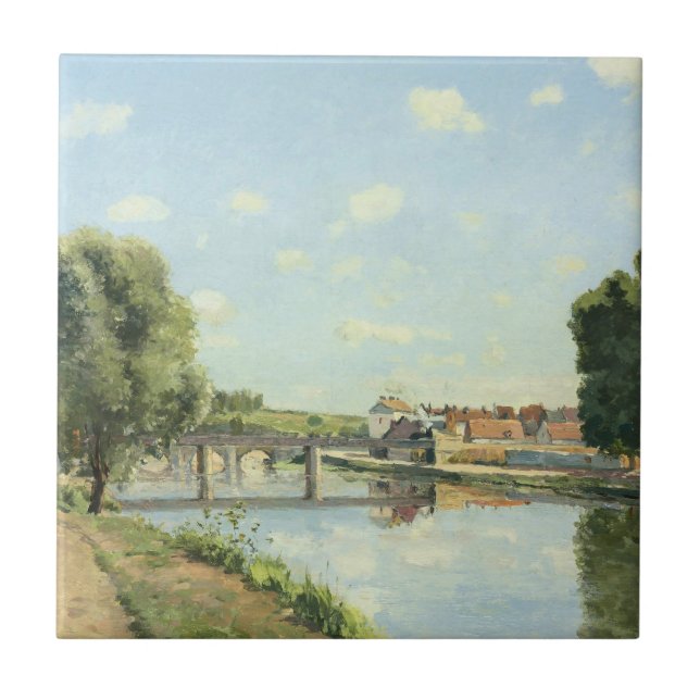 Le Pont Du Chemin De Fer Camille Pissarro Fliese (Vorderseite)