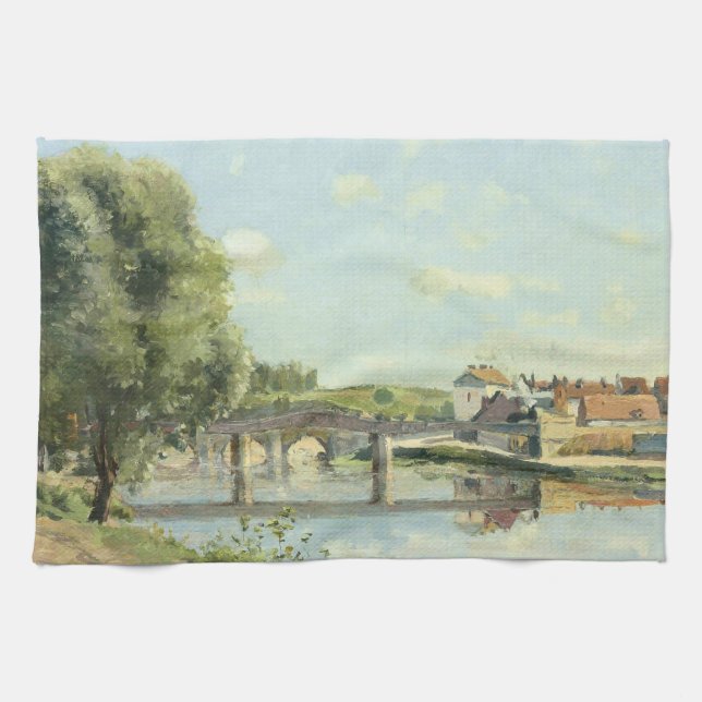 Le Pont Du Chemin De Fer Camille Pissarro Geschirrtuch (Horizontal)