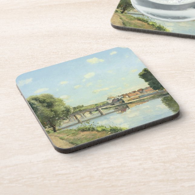 Le Pont Du Chemin De Fer Camille Pissarro Getränkeuntersetzer (Linke Seite)