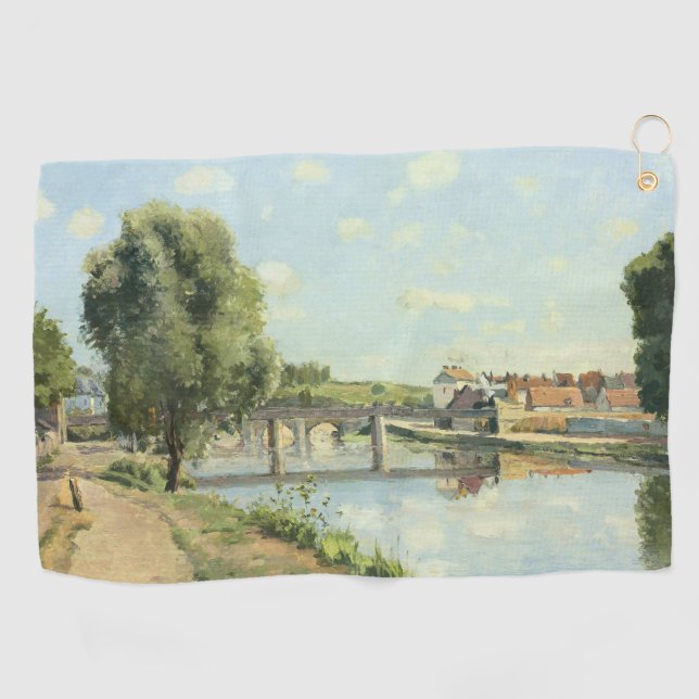 Le Pont Du Chemin De Fer Camille Pissarro Golfhandtuch (Horizontal)