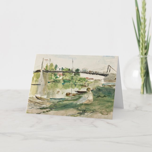 Le Pont sur l'Oise | Berthe Morisot Karte (Vorderseite)