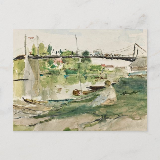 Le Pont sur l'Oise | Berthe Morisot Postkarte (Vorderseite)
