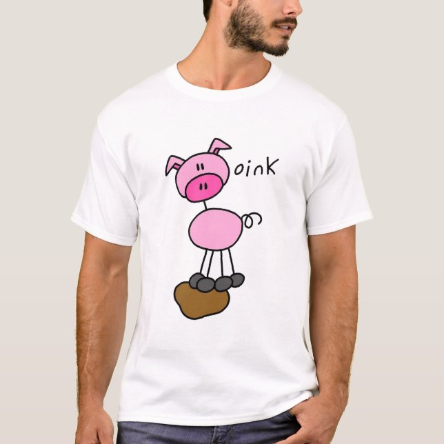 Le porc indique krouik-krouik le T-shirts et les (Devant)