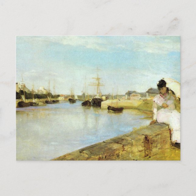 Le port de Lorient par Berthe Morisot Carte postal (Devant)