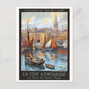 Le Port de Saint Malo Postkarte