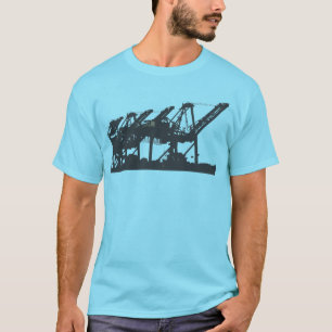 Le port tend le cou le T-shirt de turquoise