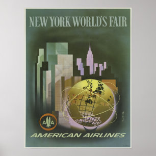 Le Poster vintage équitable du monde de New York