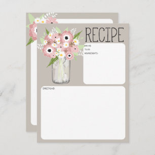 Le pot de maçon fleurit la carte de recette