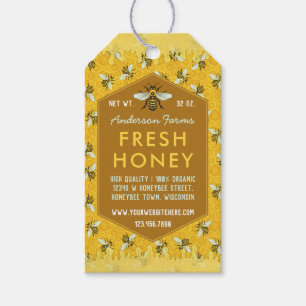 Le pot de rucher de pot de miel étiquette le nid