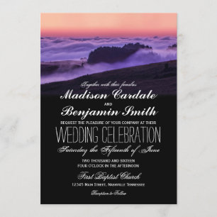 Le pourpre opacifie des invitations de mariage de