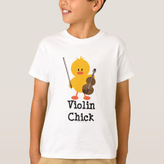 Le poussin de violon badine le T-shirt