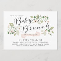Le pré fleurit invitation de brunch de bébé