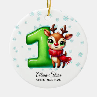 Le premier ornement de Noël du bébé Reindeer
