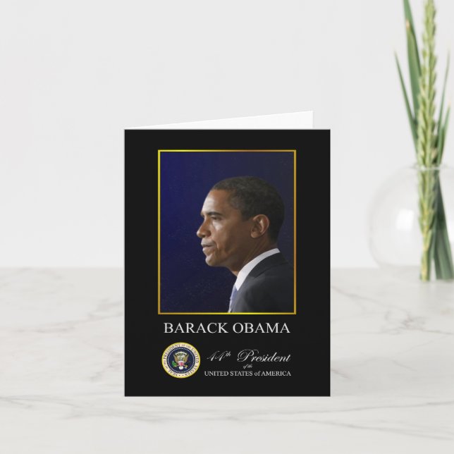 Le Président Barack Obama - carte de voeux de (Devant)