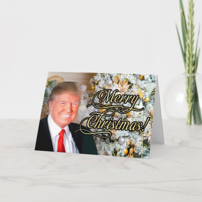 Le président Donald Trump Joyeuses cartes de Noël (Devant)