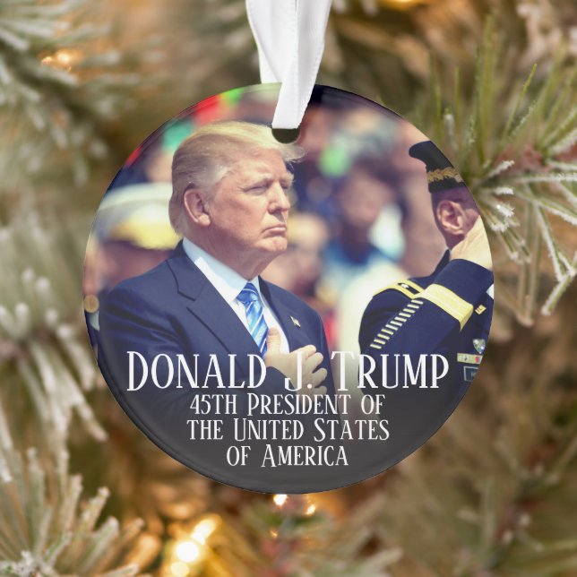 Le président Donald Trump - Photo Keepsaké (Arbre)