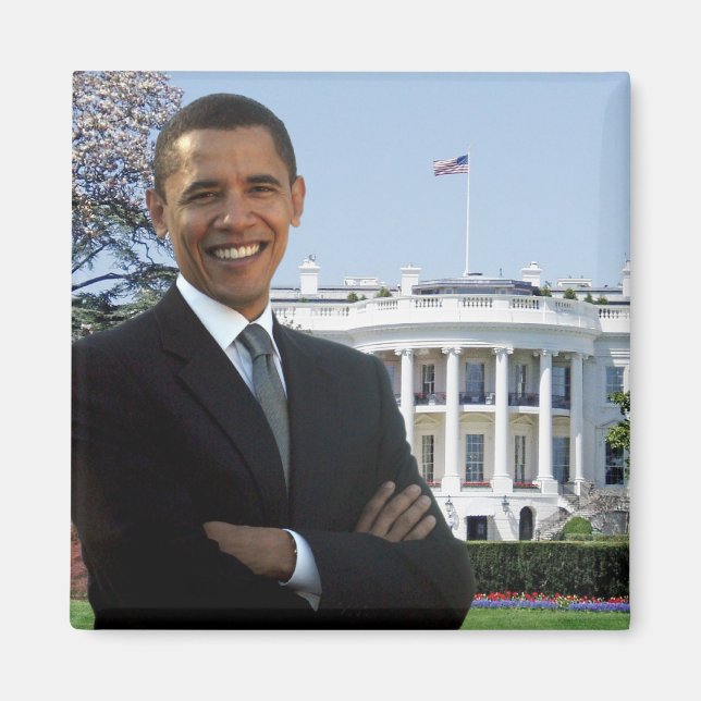 Le président élu Obama - Magnet Carré (Devant)