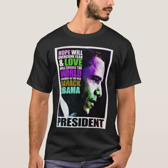 Le Président Obama Vintage T-Shirt (Devant)
