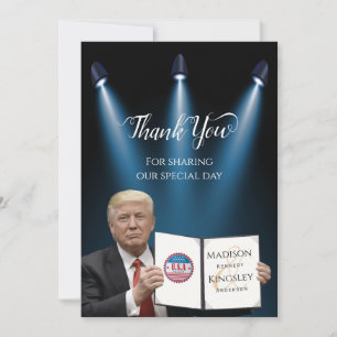 Le président Trump grand Mariage Carte de remercie