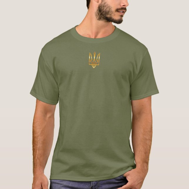 Le président Zelensky Trident Khaki T-Shirt (Devant)
