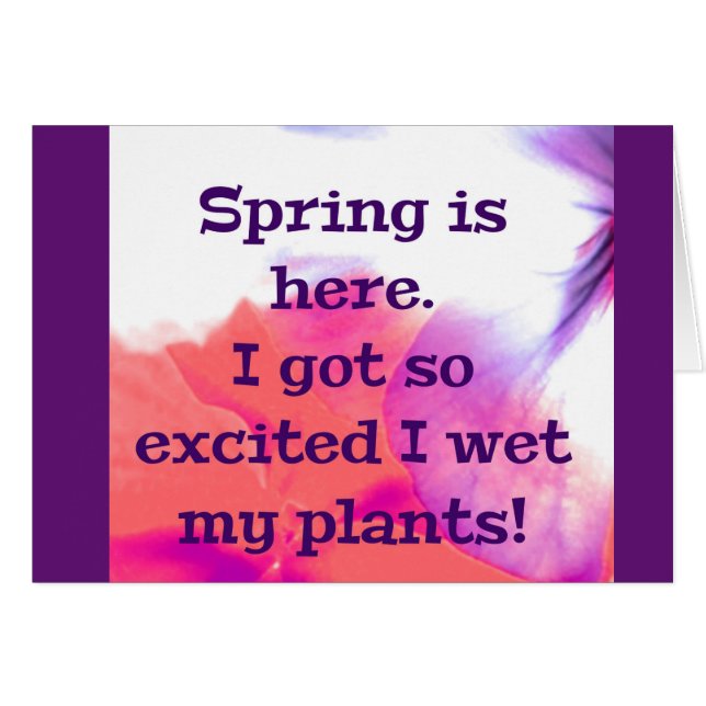 Le printemps est là. Je me suis tellement excité q (Devant horizontal)