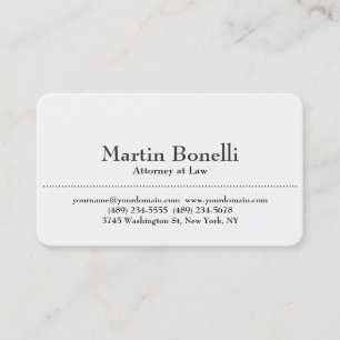 Le procureur du coin arrondi blanc du Carte de vis