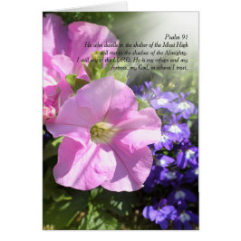 Le psaume 91, faisceaux de lumière et fleurs, a