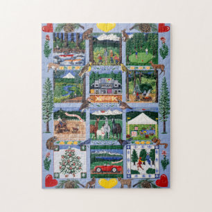 Le puzzle extérieur d'édredon