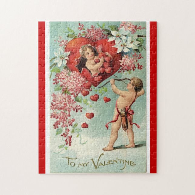Le puzzle vintage de Valentine (Vertical)