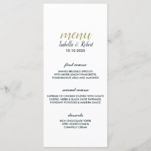 Le récif bleu Menu Mariage nautique