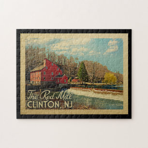 Le Red Mill Jigsaw Puzzle Clinton NJ Vintage