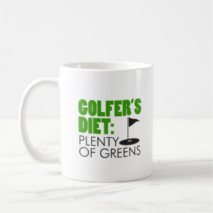 Le régime du golfeur Pléthore de verts amusant Mug