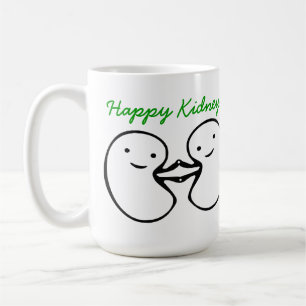 Le rein souhaite la tasse heureuse de reins