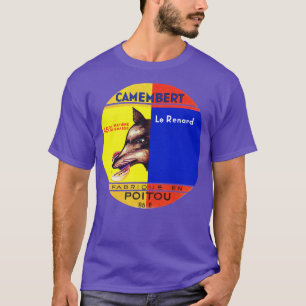 Le Renard Vintag-Frankophile-Käseesiegel T-Shirt