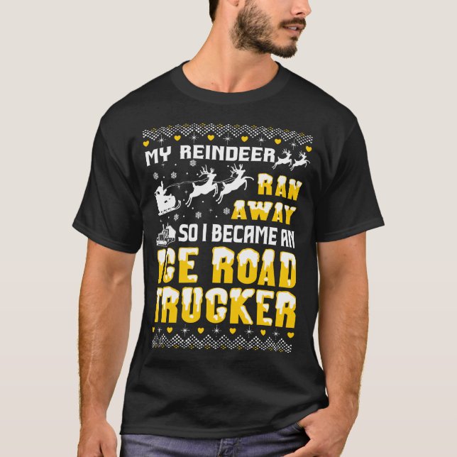 Le renne m'a couru loin ainsi glacent le T-shirt (Devant)