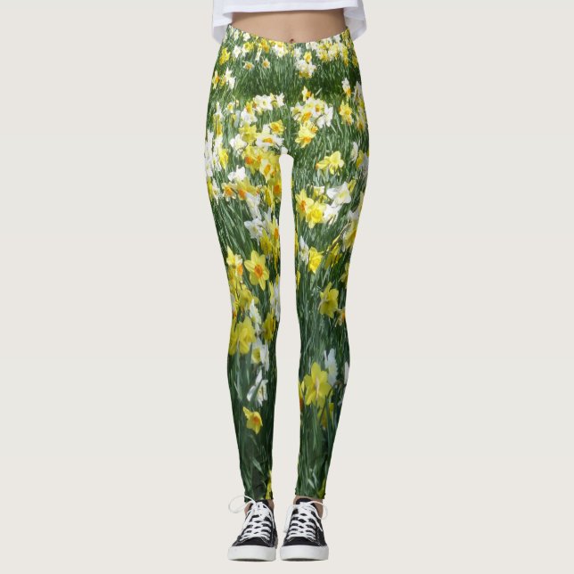 Le ressort de jonquilles fleurit Legging (Devant)