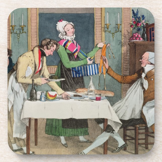 Le Restaurant, Kneipe. durch Rodwell und Martin Getränkeuntersetzer (Vorderseite)