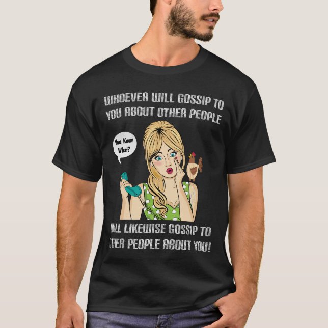 LE RÉTRO T-SHIRT DES HOMMES DE BAVARDAGE DE STYLE (Devant)