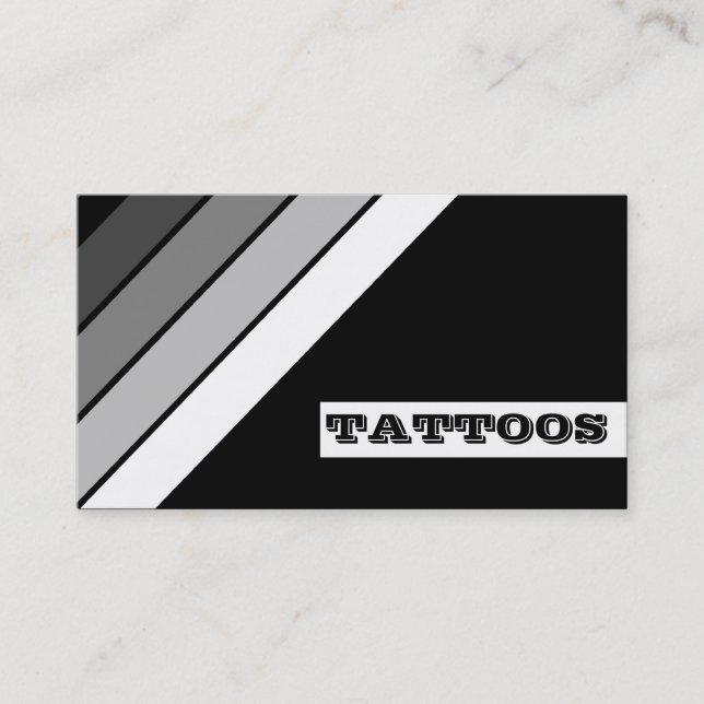 le rétro TATOUAGE barre la carte de fidélité (Devant)