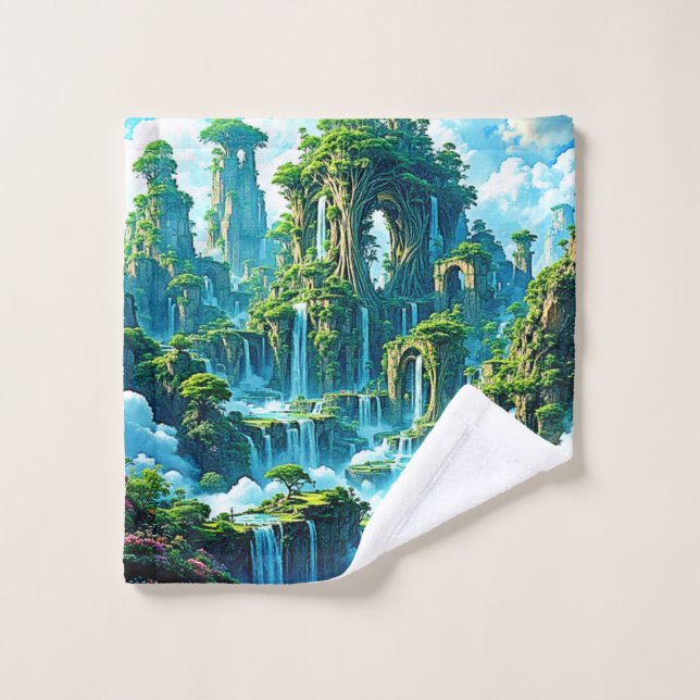 Le rêve de l'arbre de cascade (Gant de toilette)