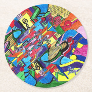 Le rêve de l'artiste dessous de verre rond