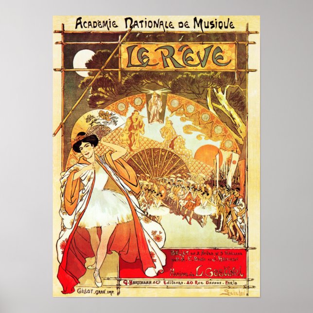 LE REVE Vintages französisches Tanztheater Poster (Vorne)