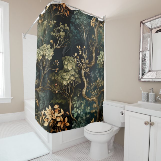 Le rideau de douche à tapisserie de la nature (En situation)
