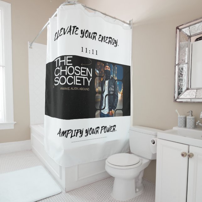 Le rideau de douche de la société choisie (En situation)