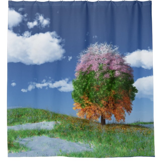 Le rideau de douche de l'arbre de saison (Devant)