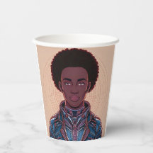 Le roi afrofuturiste 8 oz. Gobelet en papier
