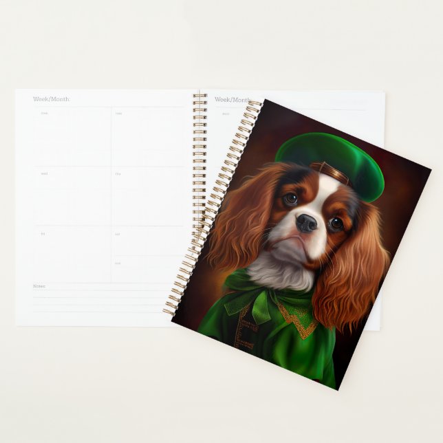 Le roi Cavalier Charles Spaniel à la Saint Patrick (Devant avec enveloppe)
