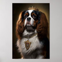 Le roi Charles Cavalier Spaniel avec affiche de la